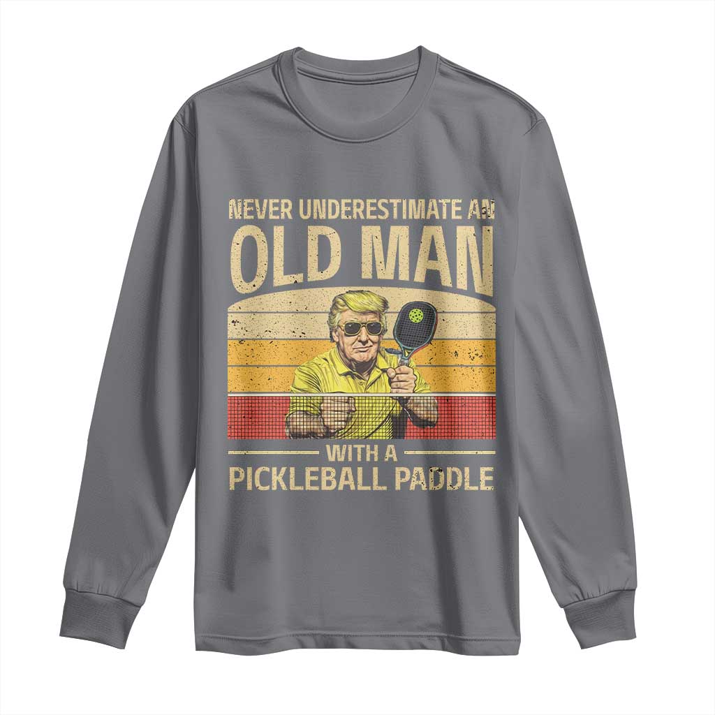 Pickleball Long Sleeve Shirt Cool Paddle Pickleball Player TS10 Charcoal Print Your Wear