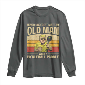 Pickleball Long Sleeve Shirt Cool Paddle Pickleball Player TS10 Dark Heather Print Your Wear