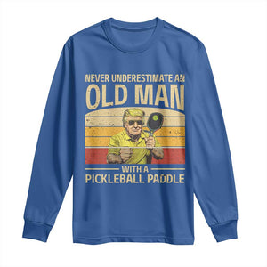 Pickleball Long Sleeve Shirt Cool Paddle Pickleball Player TS10 Royal Blue Print Your Wear