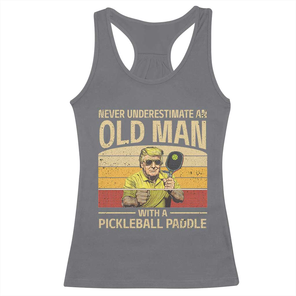 Pickleball Racerback Tank Top Cool Paddle Pickleball Player TS10 Charcoal Print Your Wear