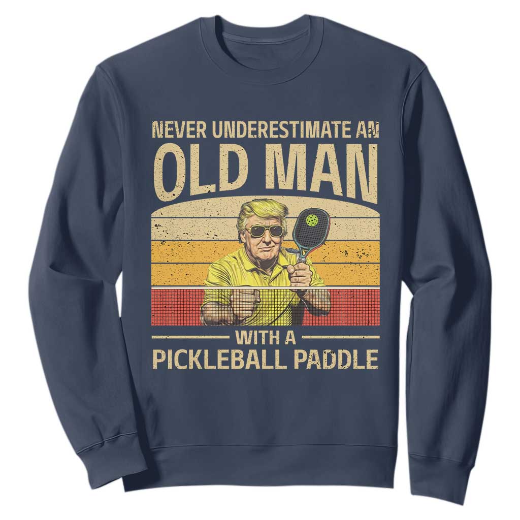 Pickleball Sweatshirt Cool Paddle Pickleball Player TS10 Navy Print Your Wear