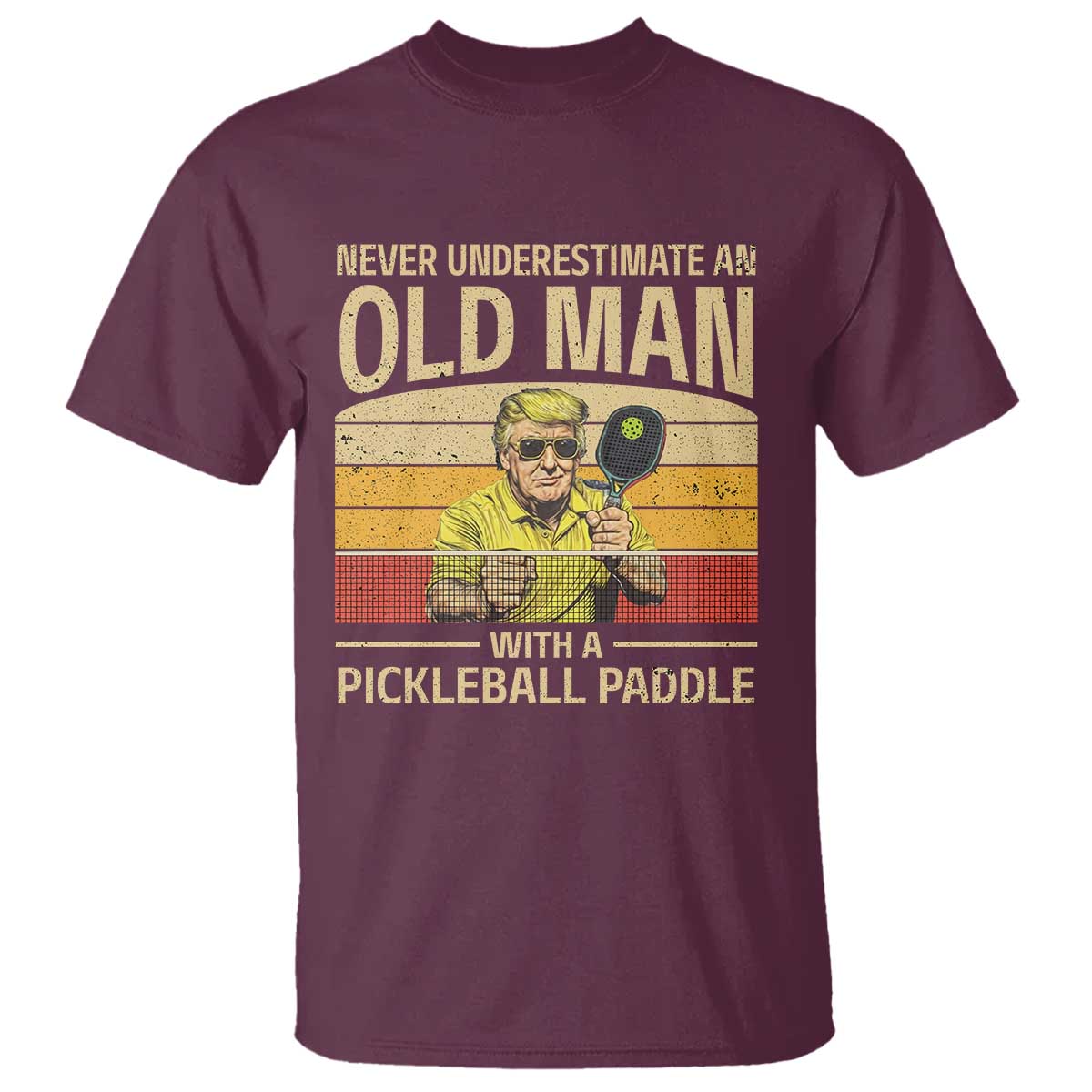 Pickleball T Shirt Cool Paddle Pickleball Player TS10 Maroon Print Your Wear