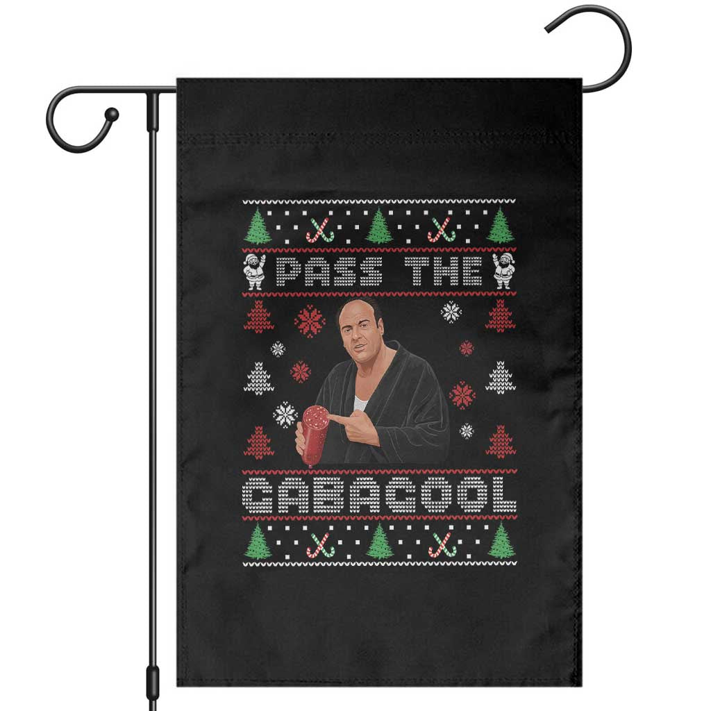Pass The Gabagool Ugly Christmas Garden Flag Retro TV Show Funny TS10 Black Print Your Wear