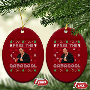 Pass The Gabagool Ugly Christmas Ceramic Ornament Retro TV Show Funny TS10 Print Your Wear