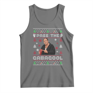Pass The Gabagool Ugly Christmas Tank Top Retro TV Show Funny TS10 Black Heather Print Your Wear