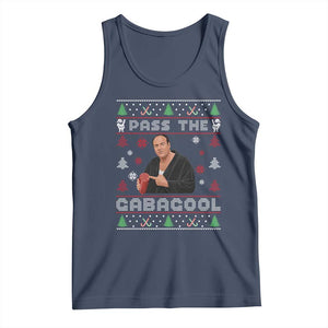 Pass The Gabagool Ugly Christmas Tank Top Retro TV Show Funny TS10 Navy Print Your Wear