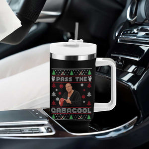 Pass The Gabagool Ugly Christmas Tumbler With Handle Retro TV Show Funny TS10 Print Your Wear
