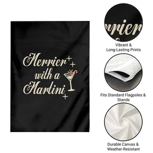 Merrier With a Martini Christmas Garden Flag TS10 Print Your Wear
