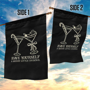 Christmas Cocktail Garden Flag Merry Little Cocktail Espresso Martini TS10 Print Your Wear