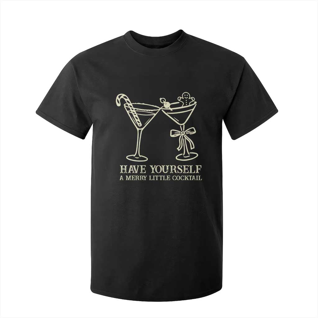 Christmas Cocktail T Shirt For Kid Merry Little Cocktail Espresso Martini TS10 Black Print Your Wear