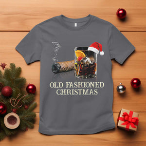 Old Fashioned Cocktail Christmas T Shirt Funny Bourbon Cocktail Drink TS10 Charcoal Print Your Wear