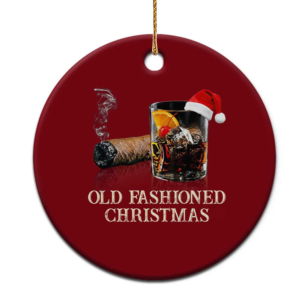 Old Fashioned Cocktail Christmas Ceramic Ornament Funny Bourbon Cocktail Drink TS10 1pc Red Print Your Wear