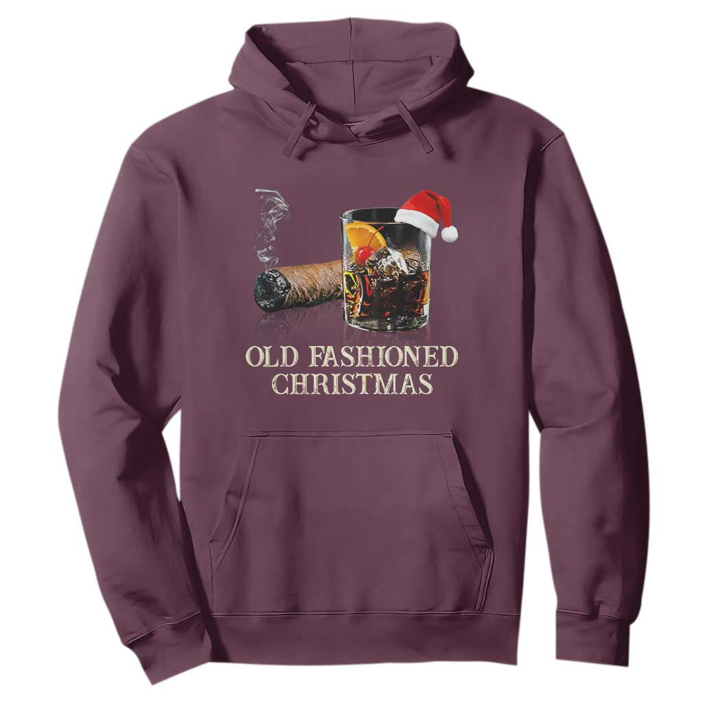 Old Fashioned Cocktail Christmas Hoodie Funny Bourbon Cocktail Drink TS10 Maroon Print Your Wear