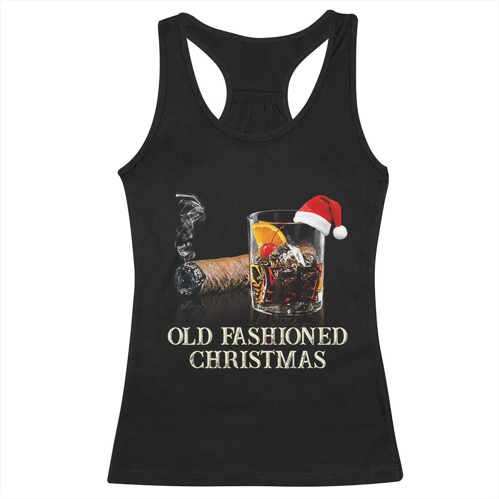 Old Fashioned Cocktail Christmas Racerback Tank Top Funny Bourbon Cocktail Drink TS10 Black Print Your Wear