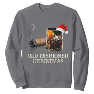 Old Fashioned Cocktail Christmas Sweatshirt Funny Bourbon Cocktail Drink TS10 Charcoal Print Your Wear