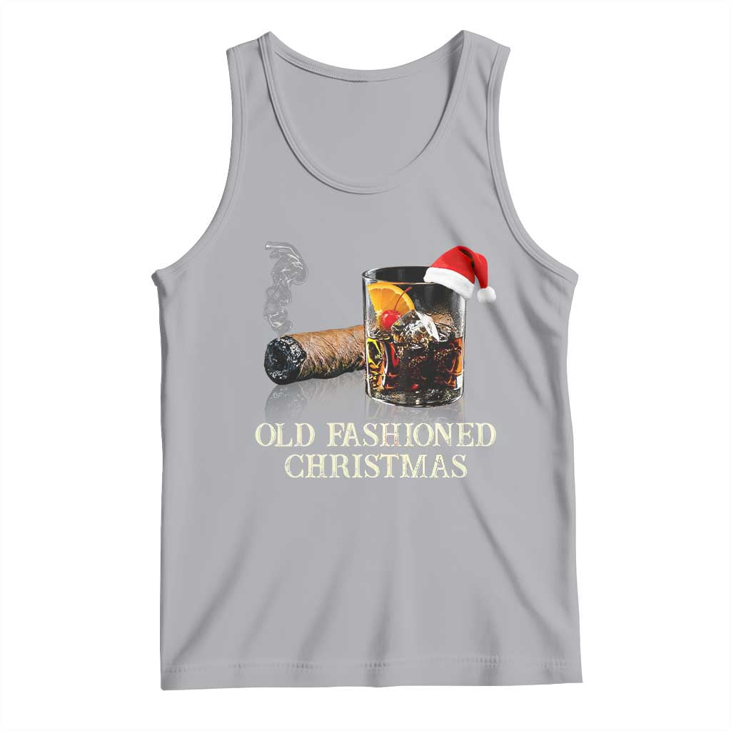 Old Fashioned Cocktail Christmas Tank Top Funny Bourbon Cocktail Drink TS10 Athletic Heather Print Your Wear