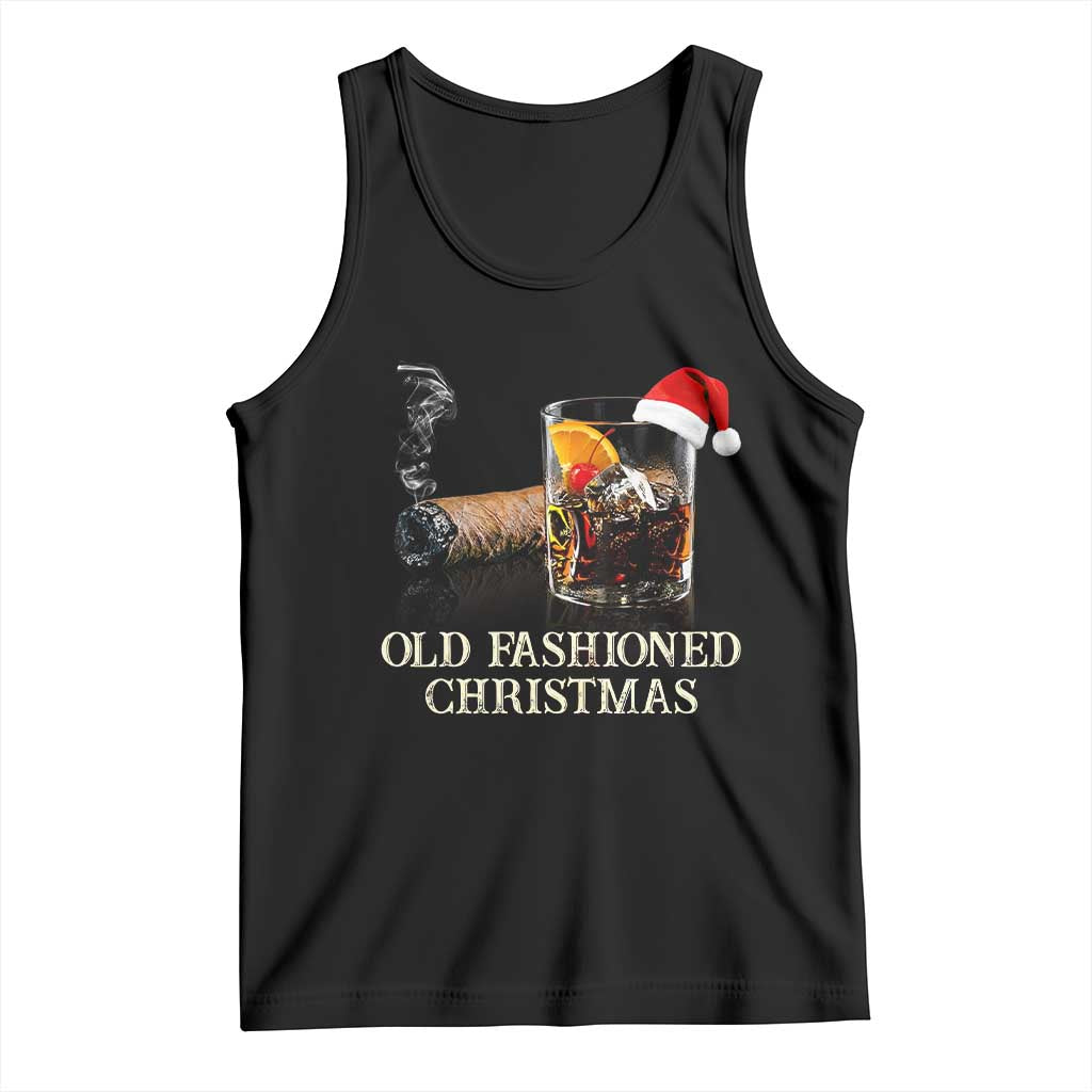 Old Fashioned Cocktail Christmas Tank Top Funny Bourbon Cocktail Drink TS10 Black Print Your Wear