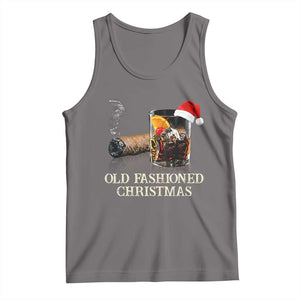 Old Fashioned Cocktail Christmas Tank Top Funny Bourbon Cocktail Drink TS10 Deep Heather Print Your Wear