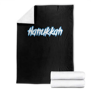 Hanukkah Heavy Metal Throw Blanket Jewish Menorah Dreidel TS10 Black Print Your Wear