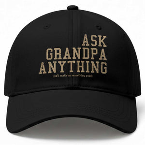 Funny Grandpa Baseball Cap Ask Grandpa Anything Fathers Day Gift TS10 Print Your Wear