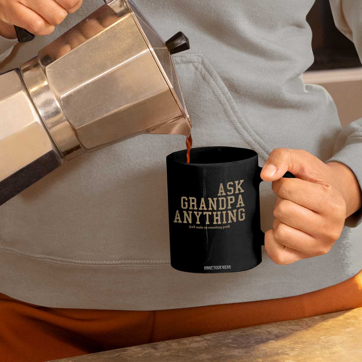 Funny Grandpa Coffee Mug Ask Grandpa Anything Fathers Day Gift TS10 Print Your Wear