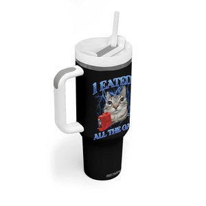 Sarcastic Cat Meme Tumbler With Handle I Eated All The Gas Gen Z Humor Bootleg TS10 Print Your Wear