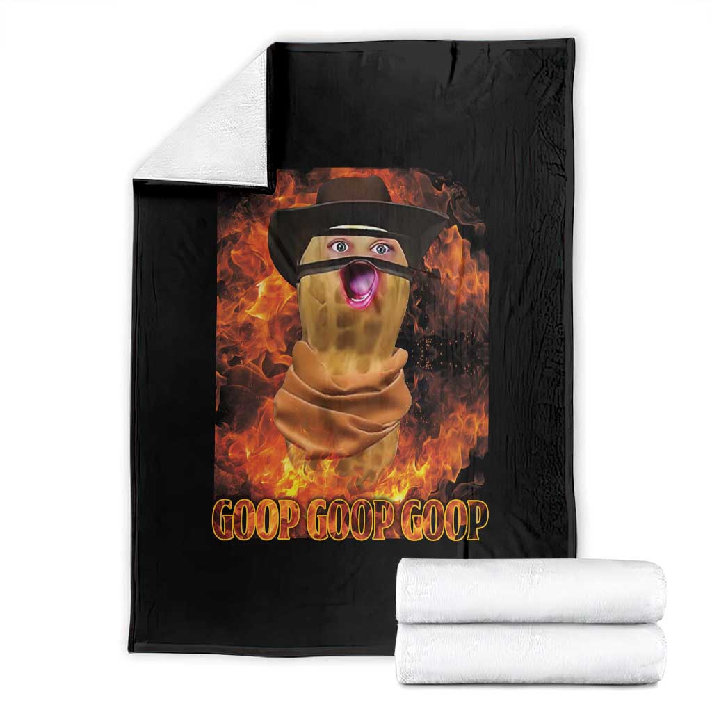 Peanut Goop Meme Throw Blanket Funny Bungulator TS10 Black Print Your Wear
