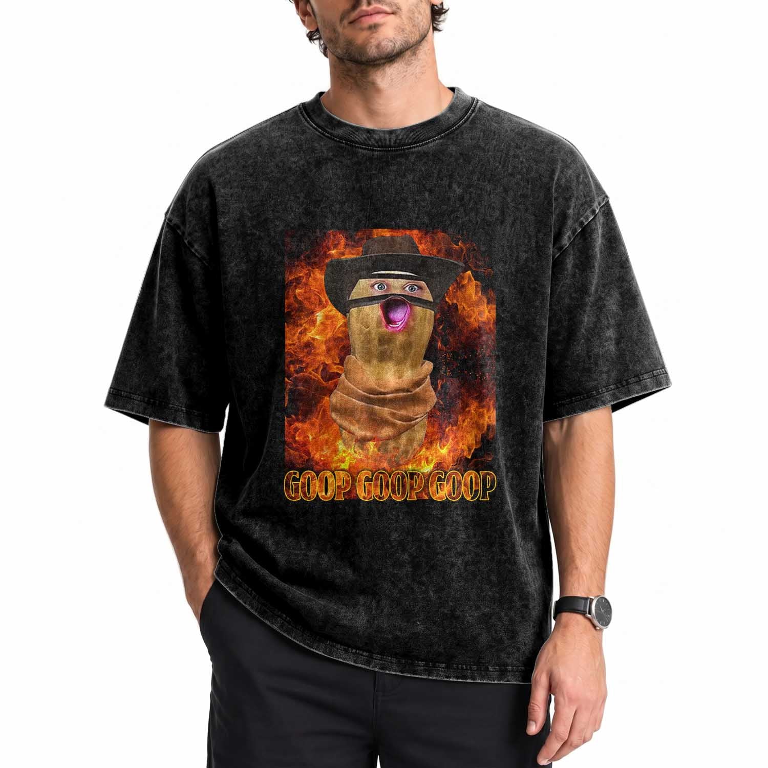 Peanut Goop Meme Washed Cotton T-Shirt Funny Bungulator TS10 Print Your Wear