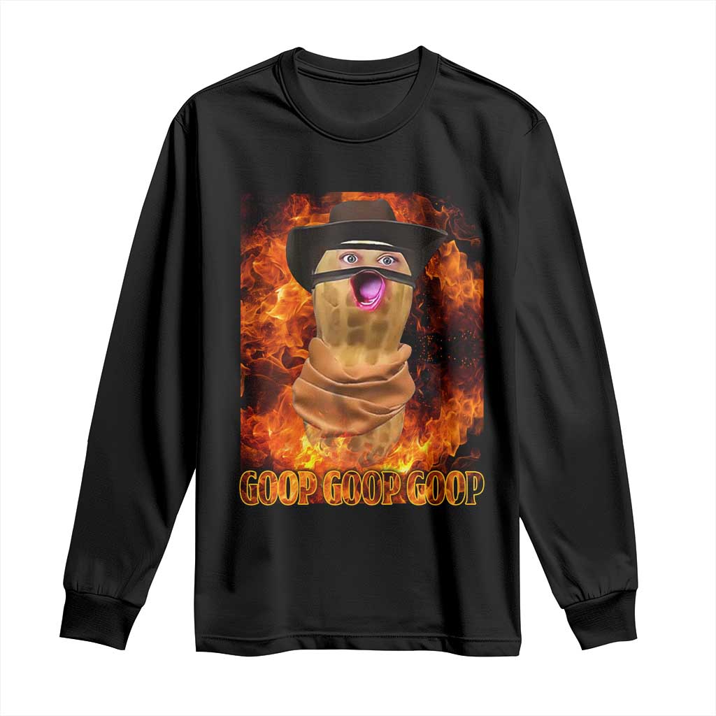 Peanut Goop Meme Long Sleeve Shirt Funny Bungulator TS10 Black Print Your Wear