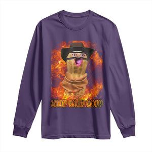Peanut Goop Meme Long Sleeve Shirt Funny Bungulator TS10 Purple Print Your Wear