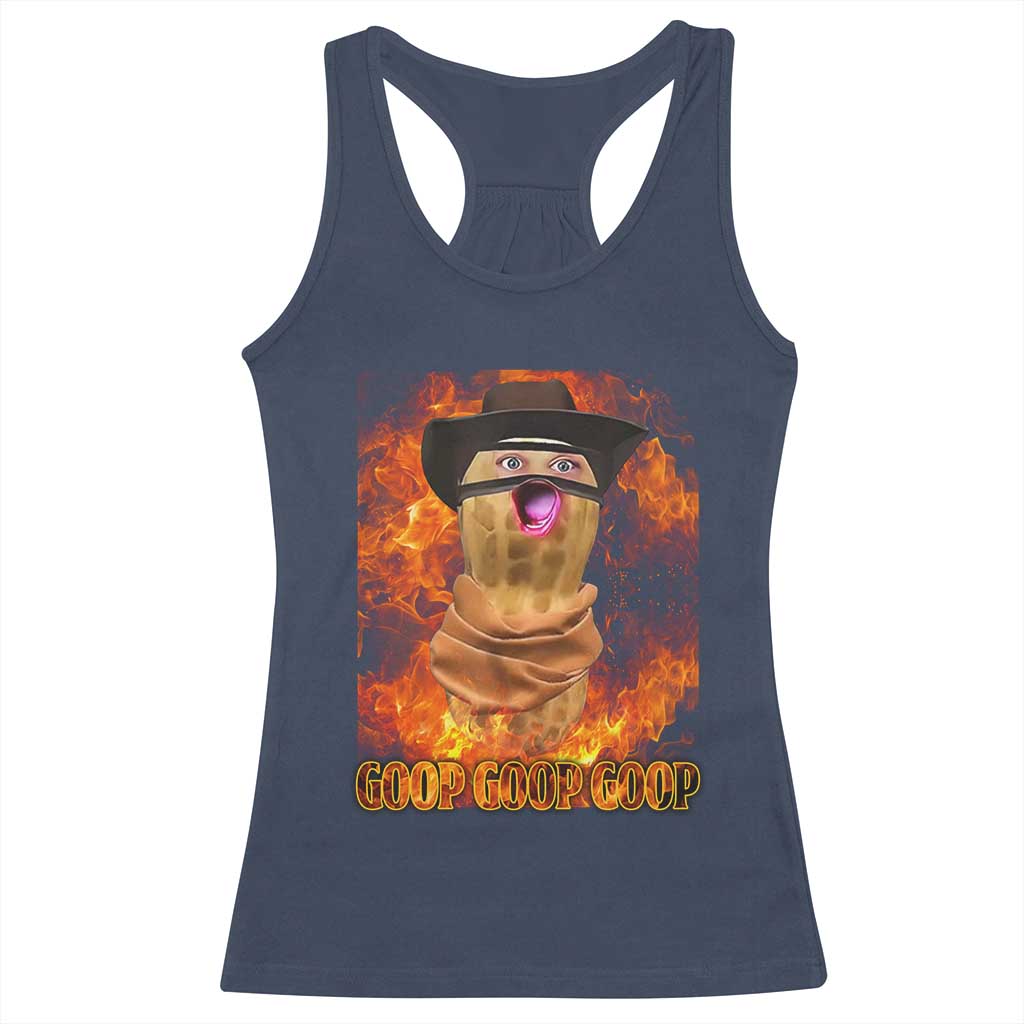 Peanut Goop Meme Racerback Tank Top Funny Bungulator TS10 Navy Print Your Wear
