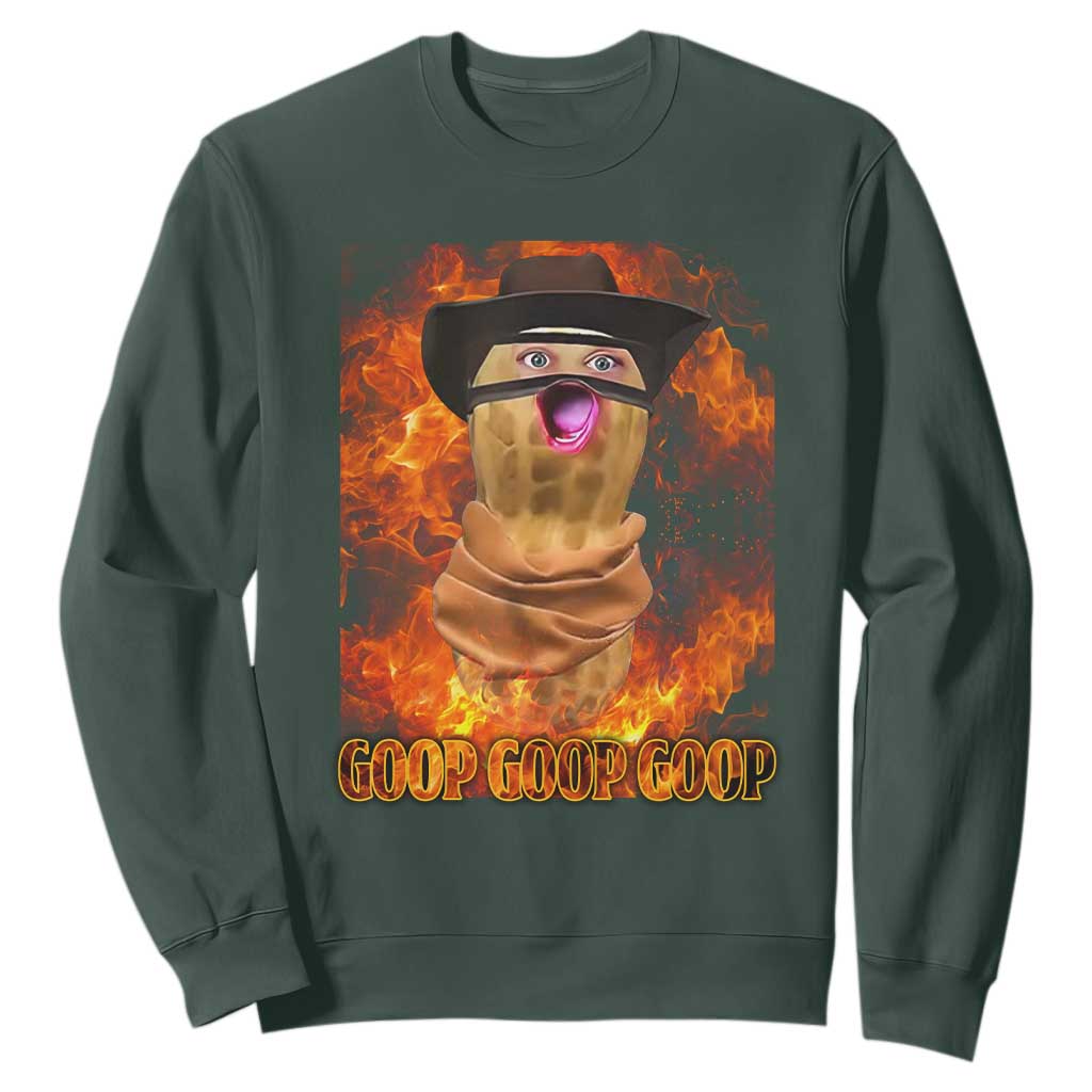 Peanut Goop Meme Sweatshirt Funny Bungulator TS10 Dark Forest Green Print Your Wear