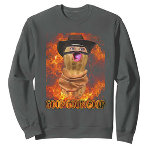 Peanut Goop Meme Sweatshirt Funny Bungulator TS10 Dark Heather Print Your Wear