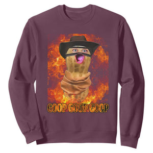 Peanut Goop Meme Sweatshirt Funny Bungulator TS10 Maroon Print Your Wear