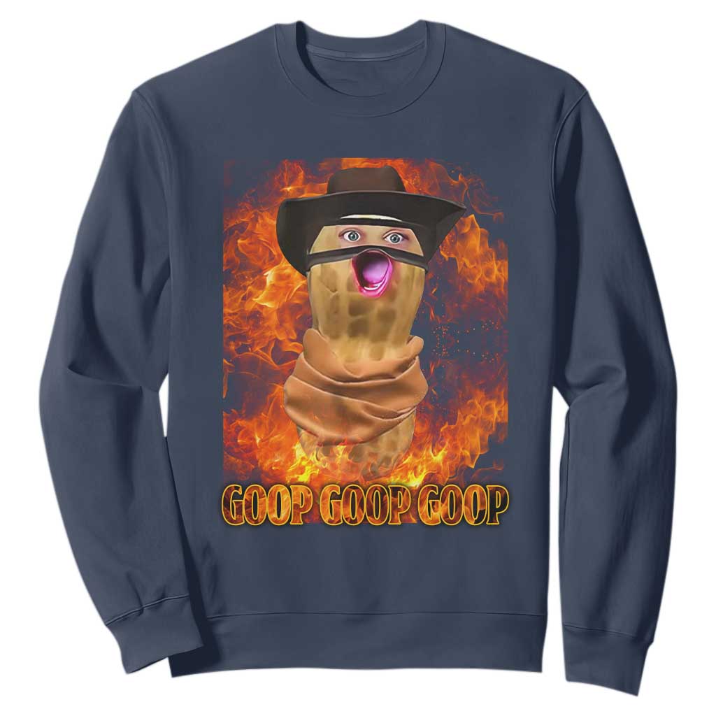 Peanut Goop Meme Sweatshirt Funny Bungulator TS10 Navy Print Your Wear