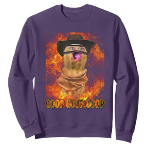 Peanut Goop Meme Sweatshirt Funny Bungulator TS10 Purple Print Your Wear