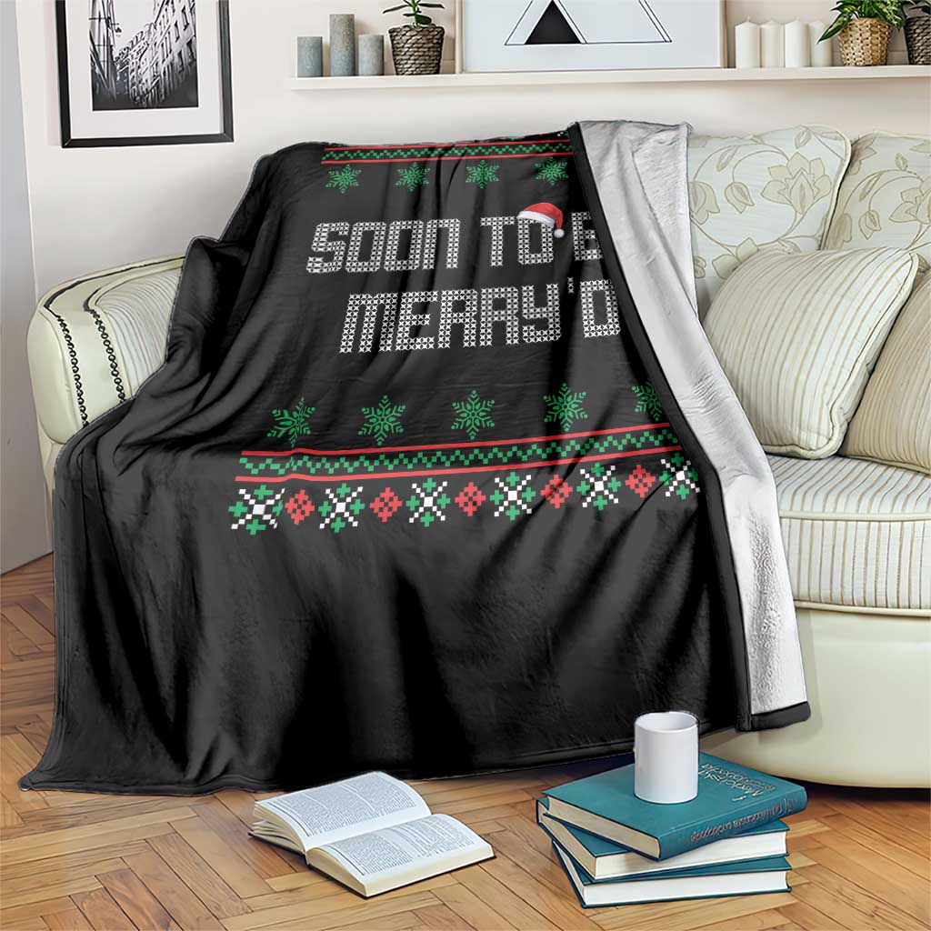 Soon To Be Merry'd Christmas Throw Blanket Engaged Couple Matching TS10 Print Your Wear