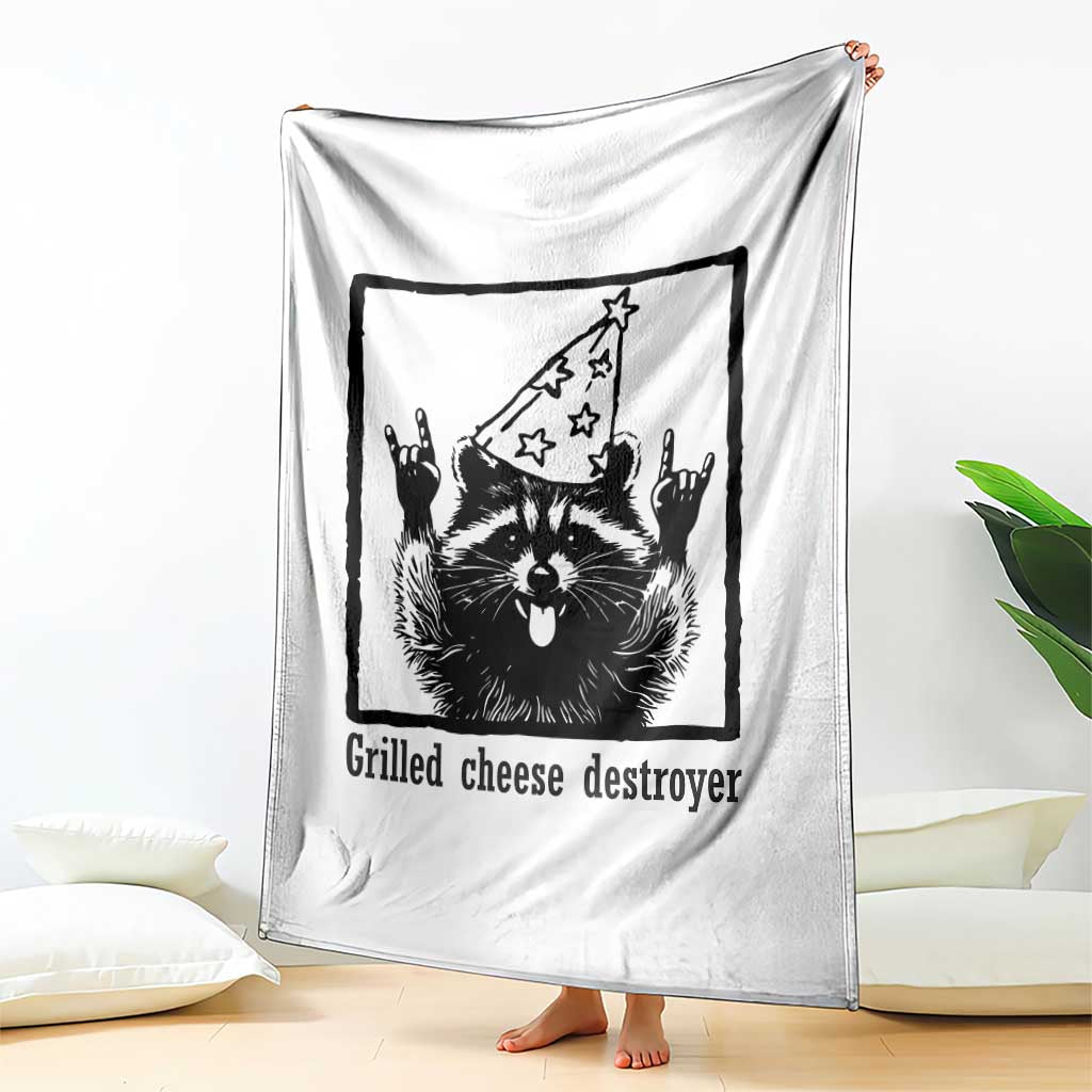 Vintage Raccoon Throw Blanket Retro Silly Trash Panda Meme TS10 Print Your Wear