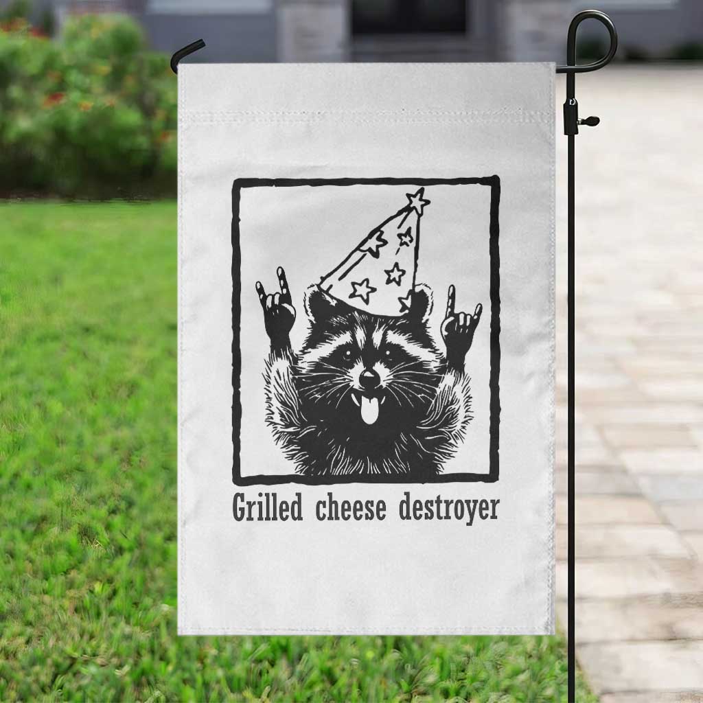 Vintage Raccoon Garden Flag Retro Silly Trash Panda Meme TS10 Print Your Wear