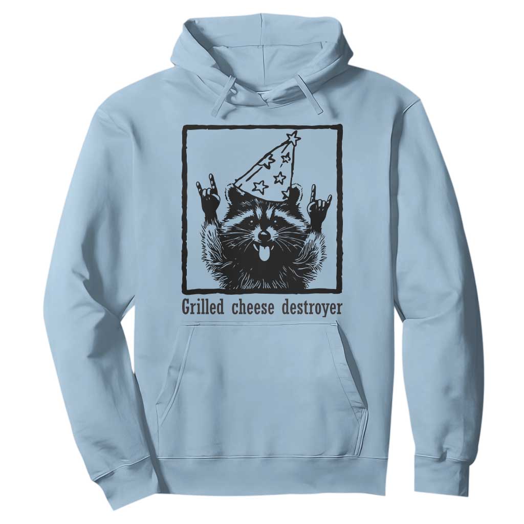 Vintage Raccoon Hoodie Retro Silly Trash Panda Meme TS10 Light Blue Print Your Wear
