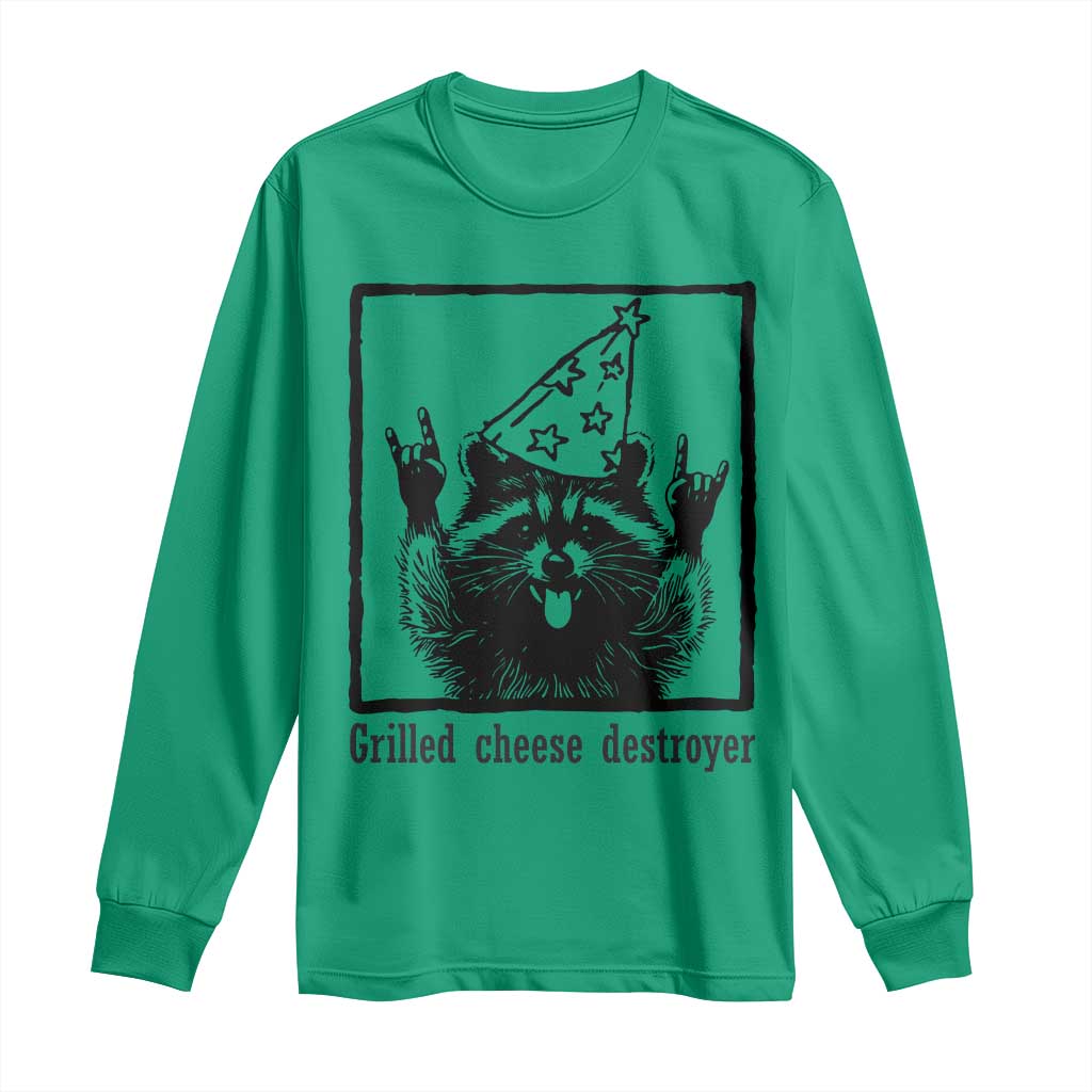 Vintage Raccoon Long Sleeve Shirt Retro Silly Trash Panda Meme TS10 Irish Green Print Your Wear