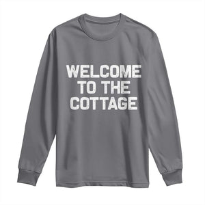Welcome To The Cottage Long Sleeve Shirt TS10 Charcoal Print Your Wear