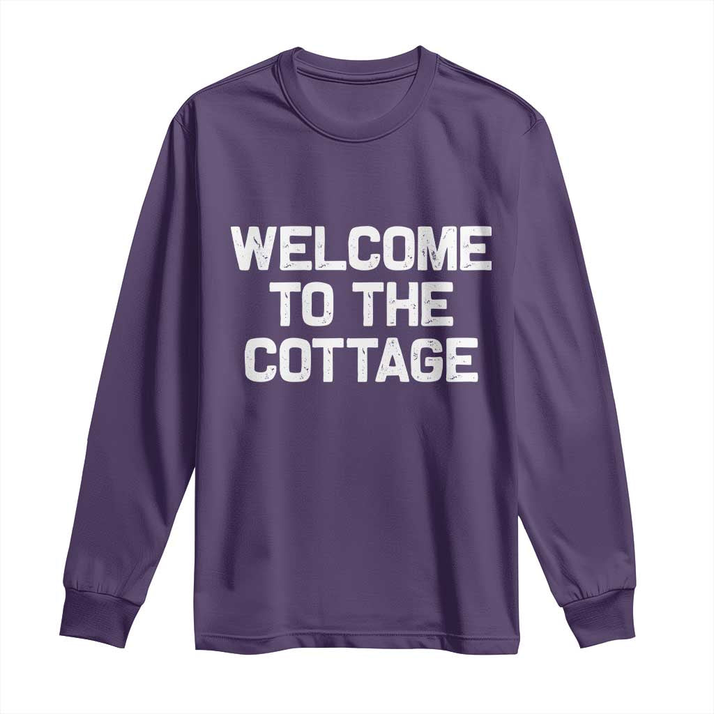 Welcome To The Cottage Long Sleeve Shirt TS10 Purple Print Your Wear