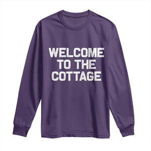 Welcome To The Cottage Long Sleeve Shirt TS10 Purple Print Your Wear