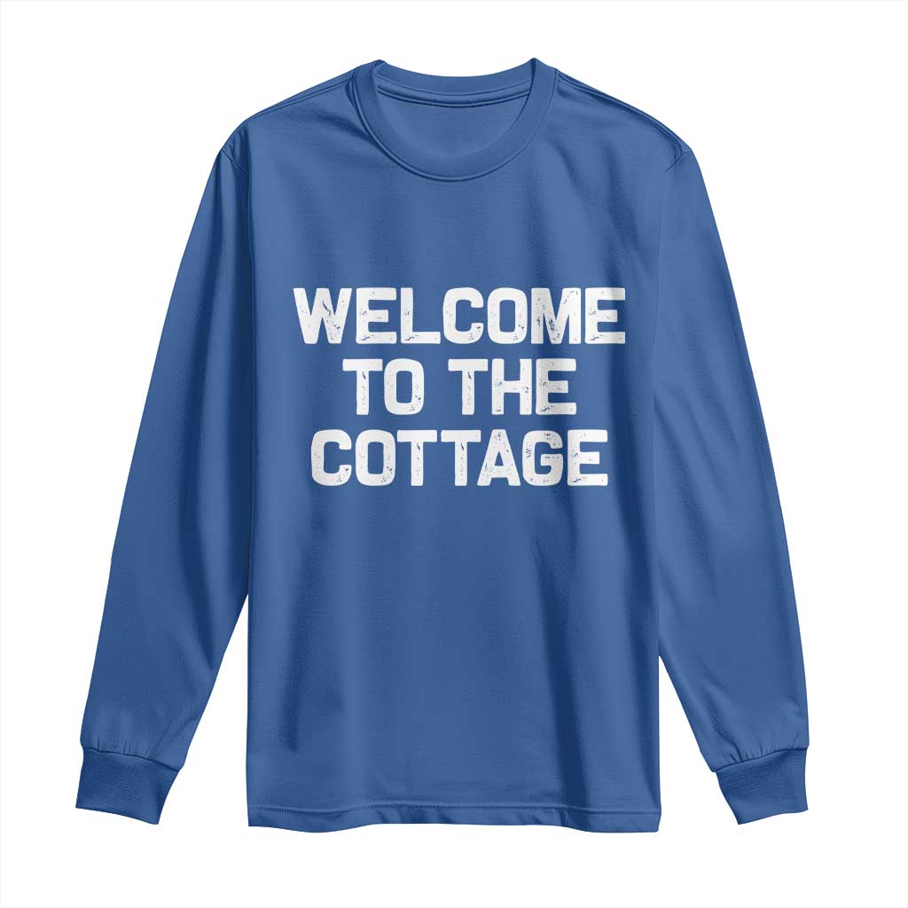 Welcome To The Cottage Long Sleeve Shirt TS10 Royal Blue Print Your Wear