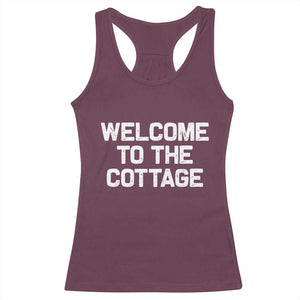 Welcome To The Cottage Racerback Tank Top TS10 Maroon Print Your Wear