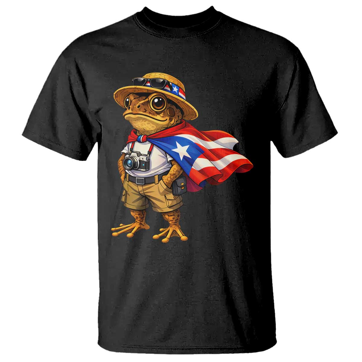 Coqui Frog Puerto Rico Flag T Shirt Puerto Rican Taino Boricua Vibes TS10 Black Print Your Wear