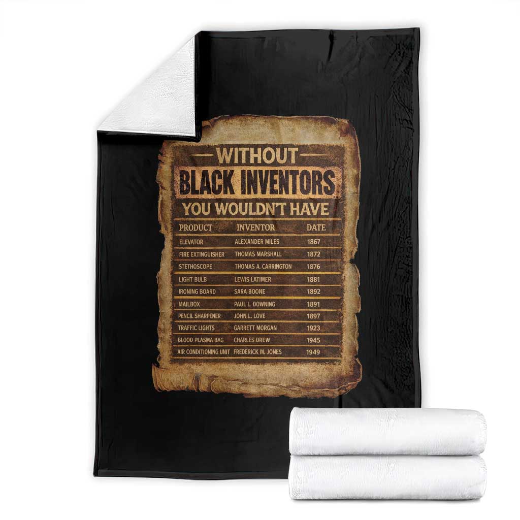 Black Inventors Throw Blanket Afro African Melanin Black History Month Juneteenth TS10 Black Print Your Wear