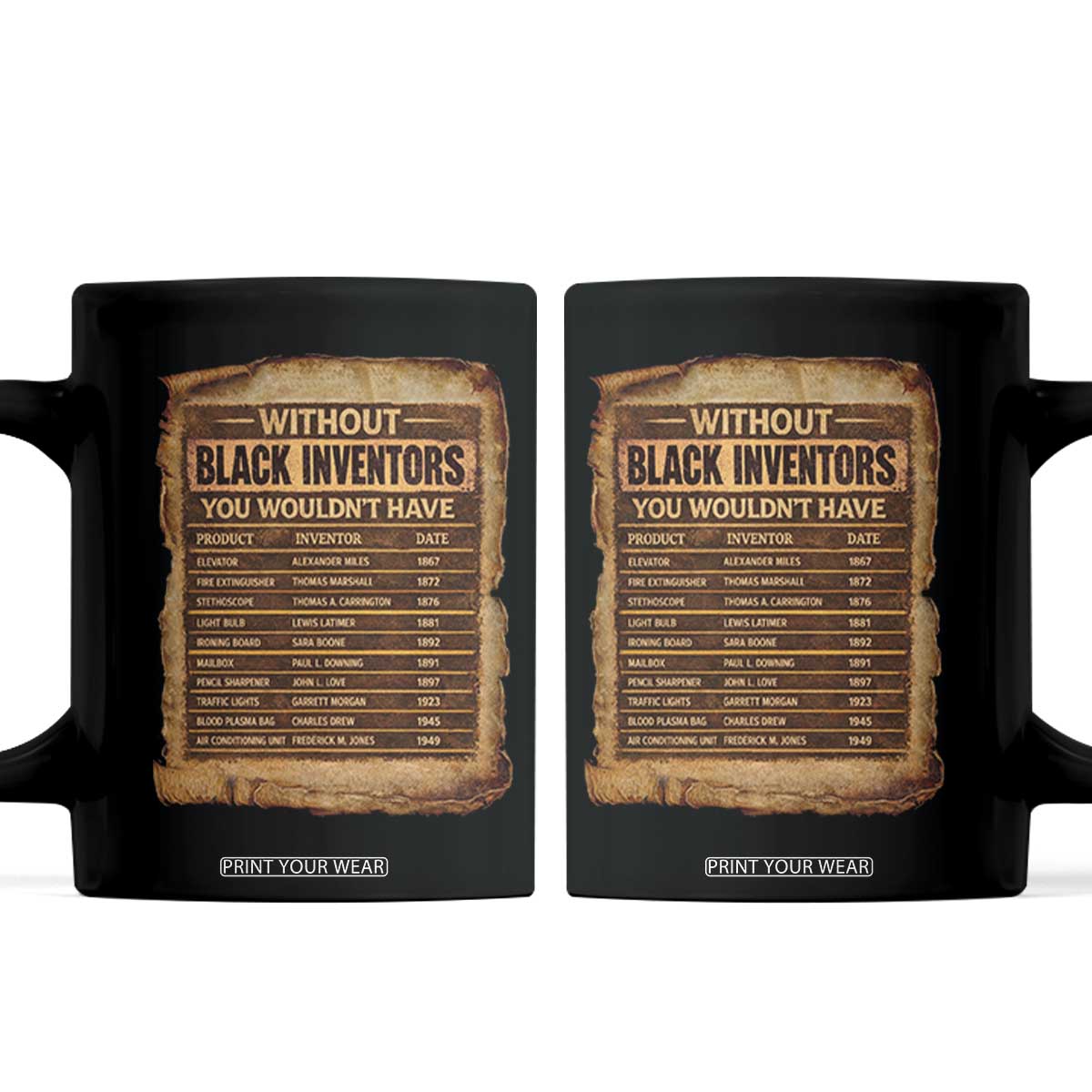 Black Inventors Coffee Mug Afro African Melanin Black History Month Juneteenth TS10 Black Print Your Wear