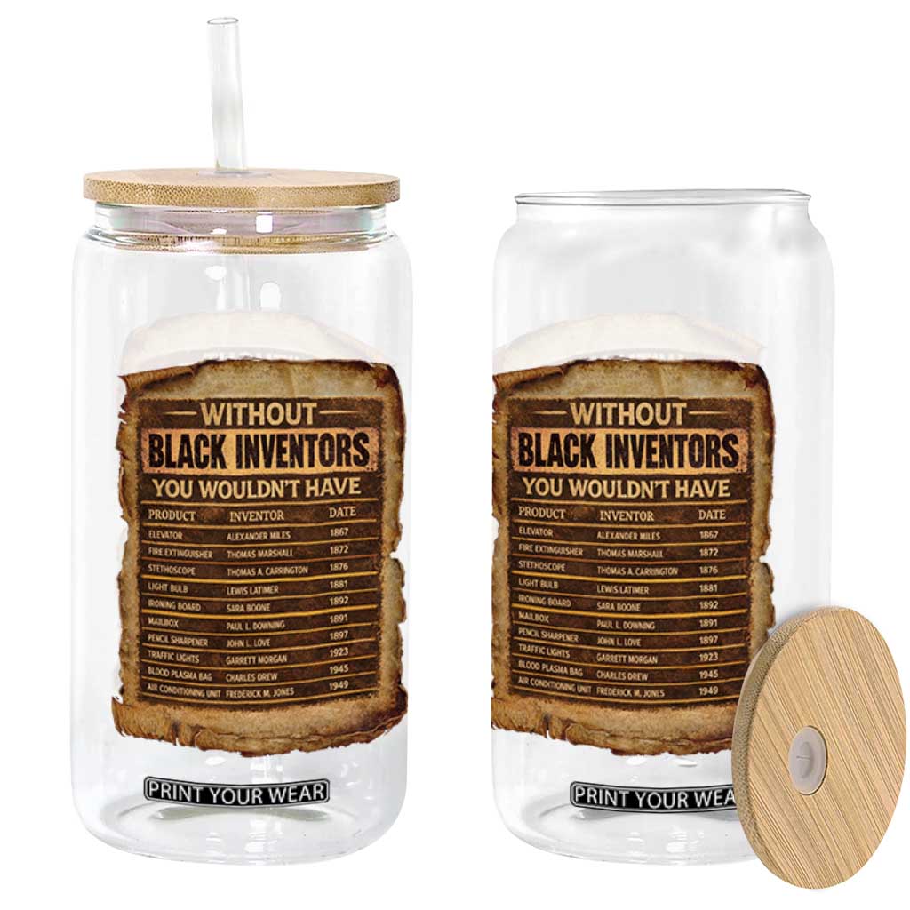 Black Inventors Glass Can Afro African Melanin Black History Month Juneteenth TS10 Print Your Wear